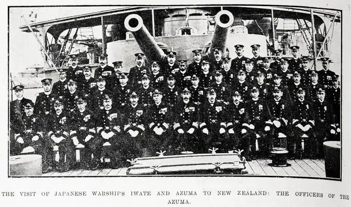 The visit of Japanese warships Iwate and Azuma to New Zealand: the officers of the Azuma