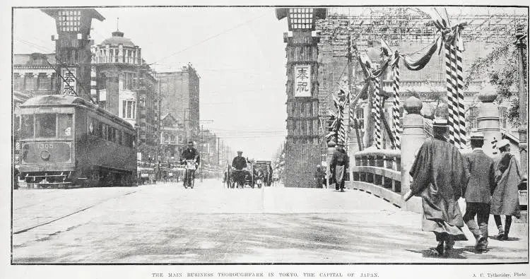 The main business thoroughfare in Tokyo, the capital of Japan