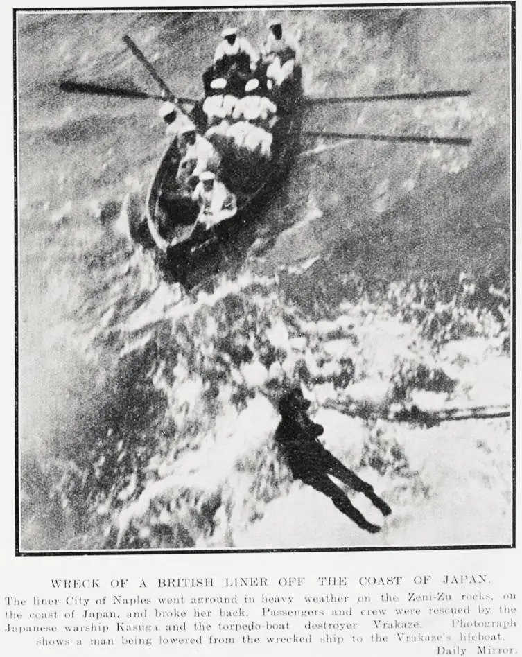 Wreck of a British Liner Off The Coast of Japan