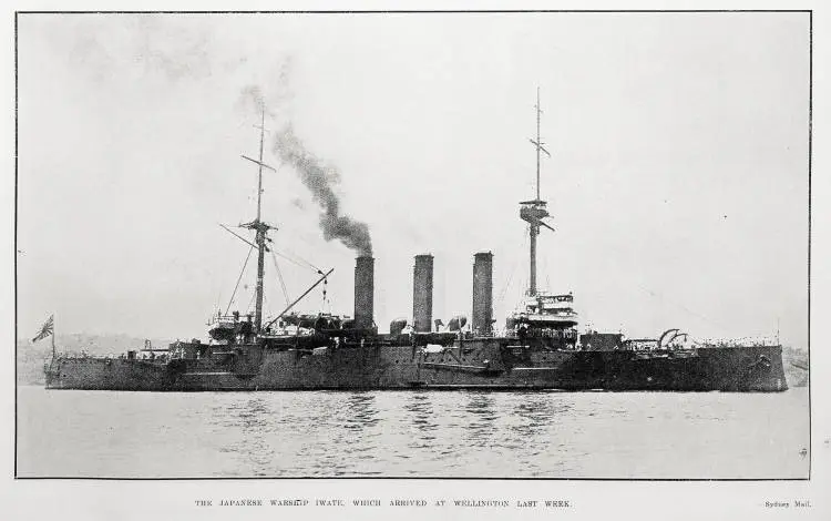 The Japanese Warship Iwate, Which Arrived At Wellington Last Week