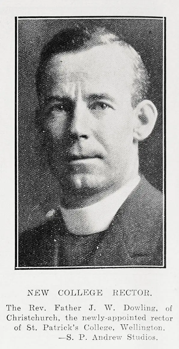 New college Rector. The Rev. Father J. W. Dowling, of Christchurch, the newly-appointed rector of St. Patrick's College, Wellington