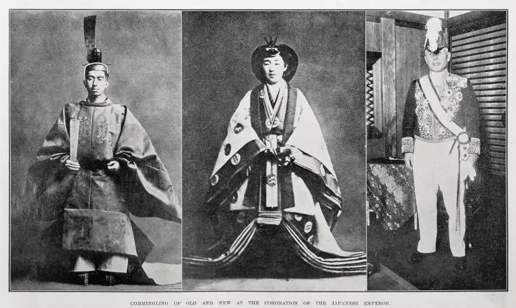 Commingling of old and new at the coronation of the Japanese emperor
