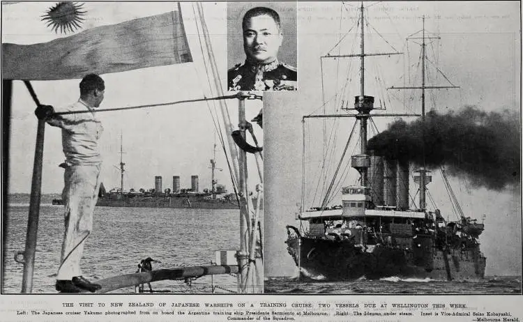 The Visit To New Zealand Of Japanese Warships On A Training Cruise: Two Vessels Due At Wellington This Week