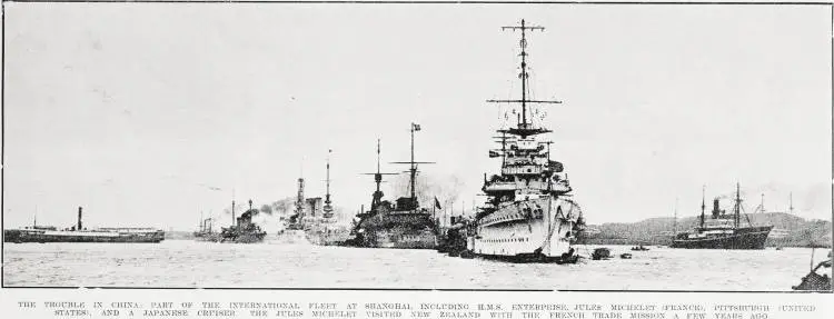 The Trouble In China: Part of the International Fleet At Shanghai