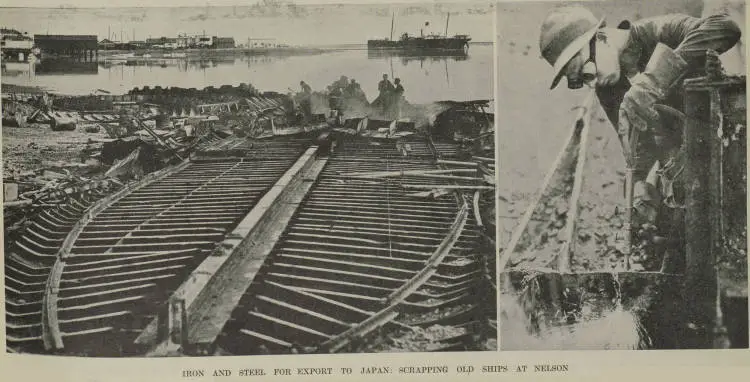 Iron and Steel for Export to Japan: Scrapping Old Ships at Nelson