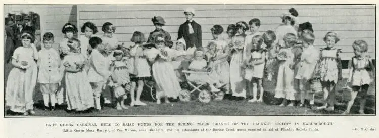 Baby Queen Carnival held to raise funds for the Spring Creek branch of the Plunket Society in Marlborough