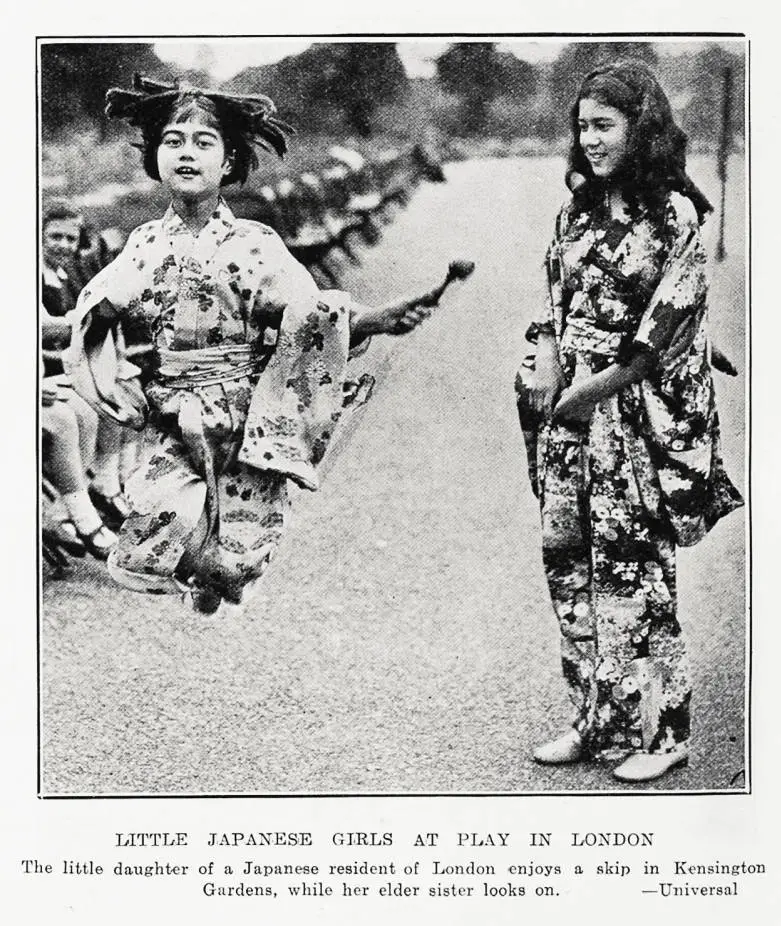 Little Japanese girls at play in London