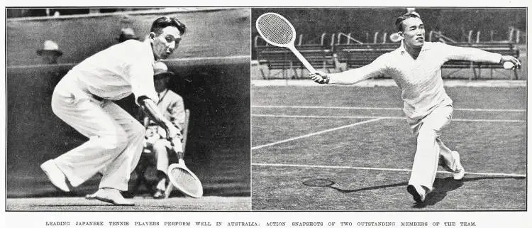 Leading Japanese tennis players perform well in Australia: action snapshots of two outstanding members of the team