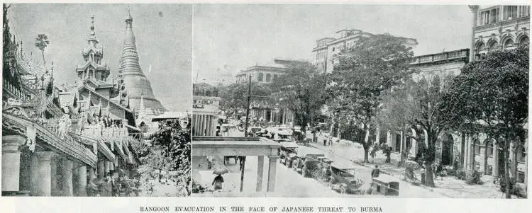 Rangoon evacuation in the face of Japanese threat to Burma