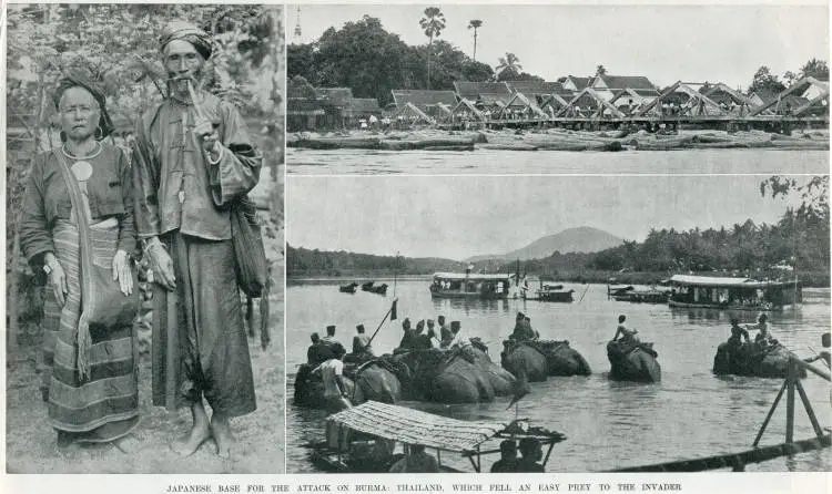 Japanese base for the attack on Burma: Thailand, which fell an easy prey to the invader