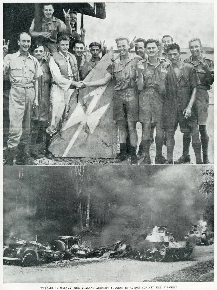 Warfare in Malaya: New Zealand airmen's success in action against the Japanese