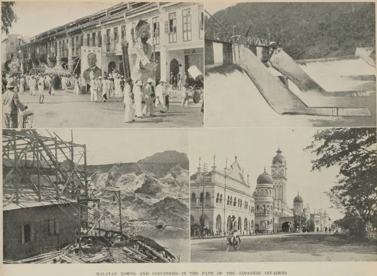 Malayan towns and industries in the path of the Japanese invaders