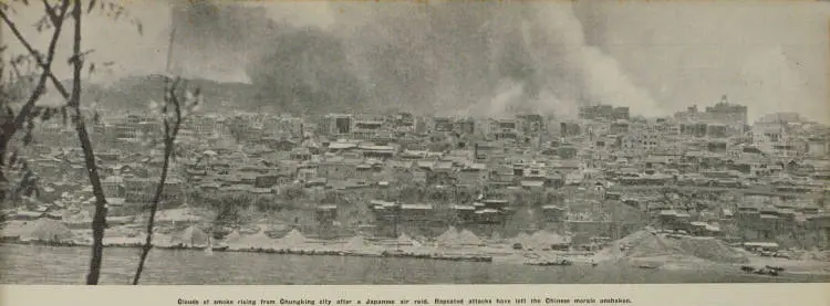 China undaunted by Japanese aggression: Pictures brought from Chungking by Marshal Chiang Kai-Shek’s adviser