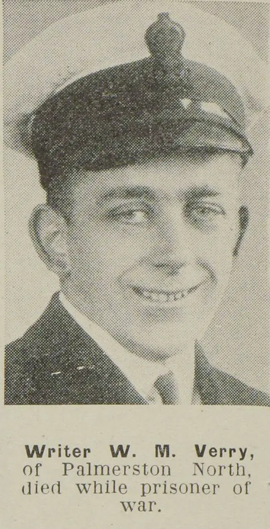 Writer W. M. Verry, of Palmerston North, died while prisoner of war