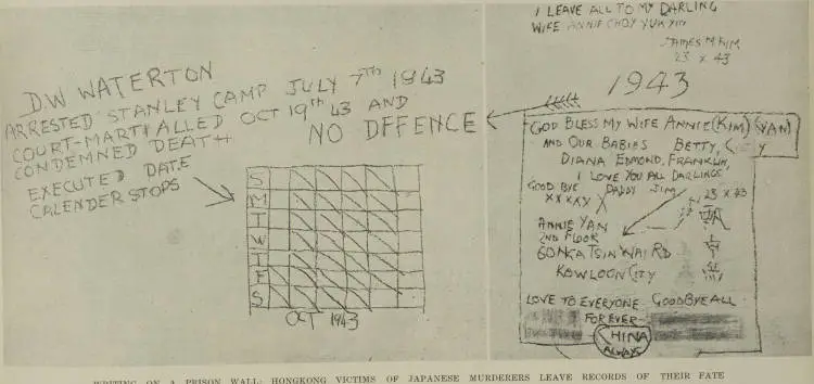 Writing on a prison wall: Hong Kong victims of Japanese murderers leave records of their fate