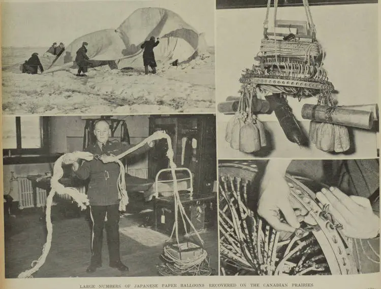 Large numbers of Japanese paper balloons recovered on the Canadian prairies