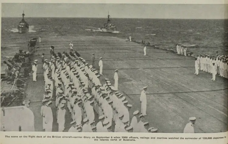The Japanese surrender in the southwest Pacific