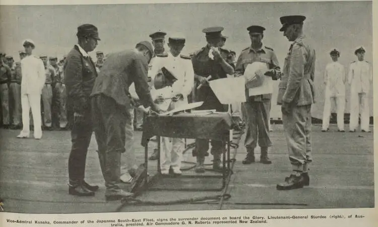 The Japanese surrender in the southwest Pacific