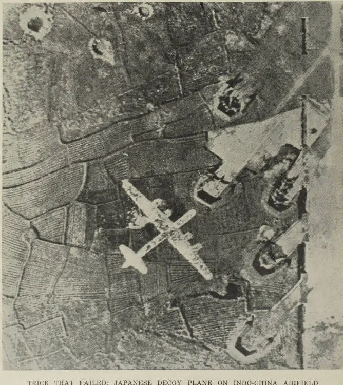 Trick that failed: Japanese decoy plane on Indochina airfield