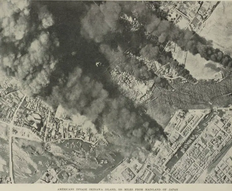 Americans invade Okinawa Island, 325 miles from mainland of Japan