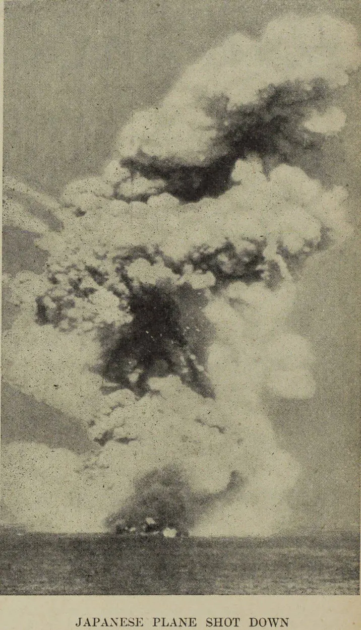 Japanese plane shot down