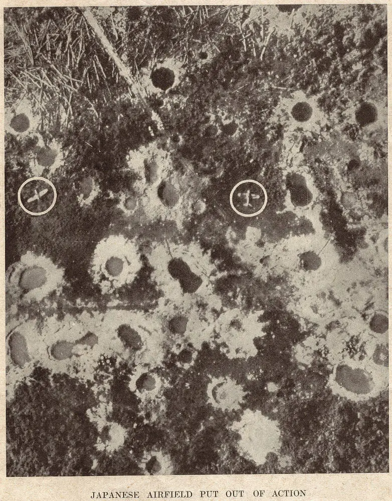 Japanese airfield put out of action