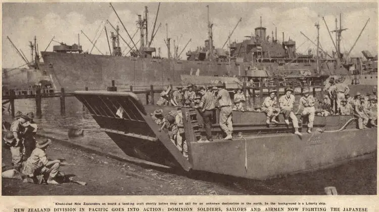 New Zealand Division in Pacific goes into action