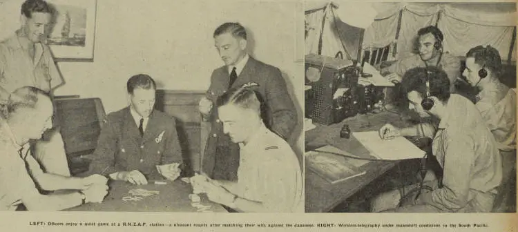 New Zealand airmen at bases in the South Pacific