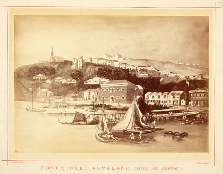 Fort Street, Auckland, 1850