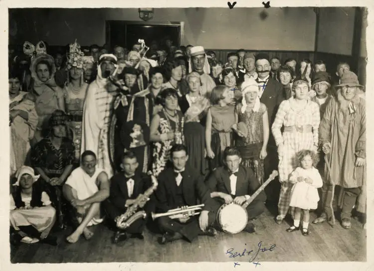 Fancy dress party, Glenfield War Memorial Hall, 1934