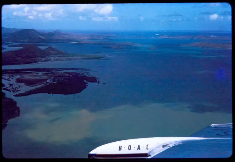 BOAC aircraft over New Caledonia