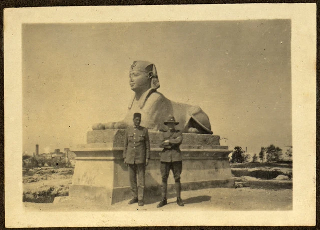 Alexandria, Sphinx at Pompey's Pillar, 1915-1919 / WRD Laurie