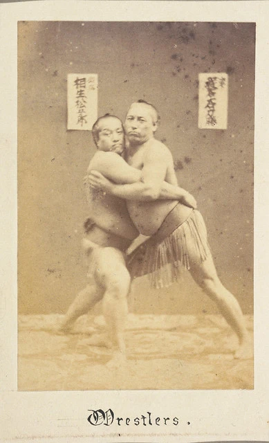 Sumo wrestlers, Japan