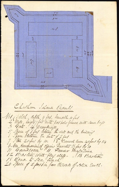 Waitangi Redoubt Plan, Chatham Islands