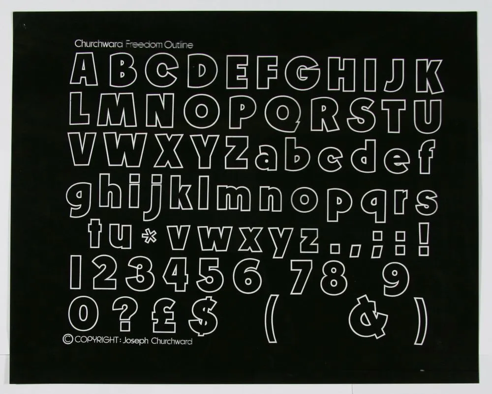 Churchward Freedom Outline Print Negative