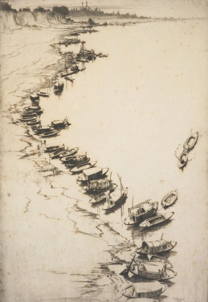 The evening river. From: Fourth Indian plates