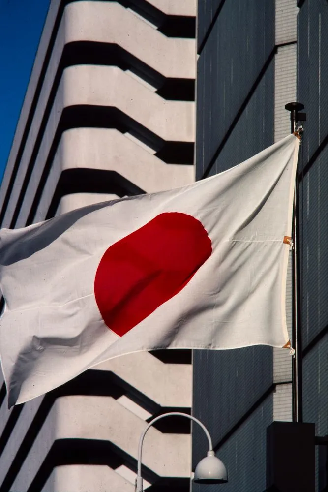 Japan Series: Buildings and Flag
