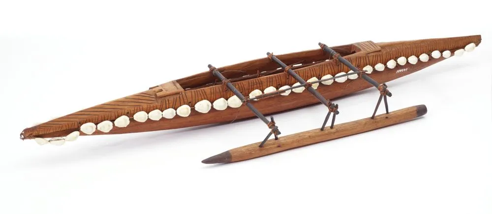 Vaka (canoe) A'ua'u  Collections Online - Museum of New Zealand