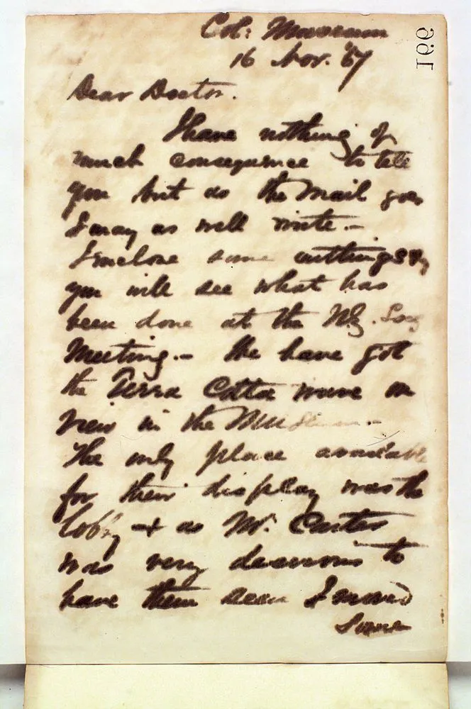 Outward letter: Dr Hector