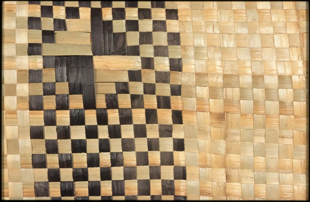Woven flax mat Record DigitalNZ