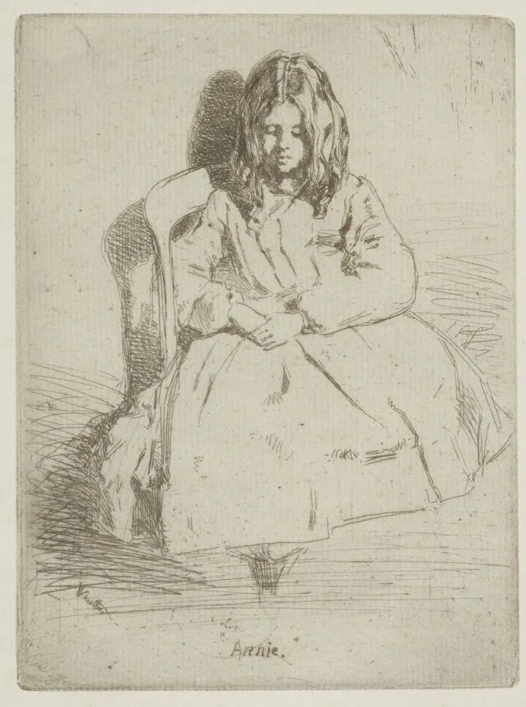 Annie, seated.