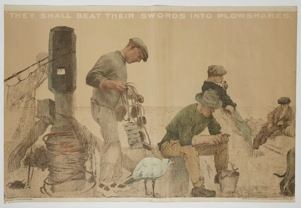 Poster, 'They Shall Beat Their Swords Into Plowshares' Record DigitalNZ