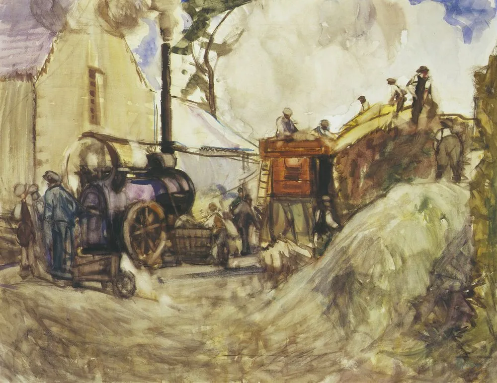 Threshing in the Cotswolds