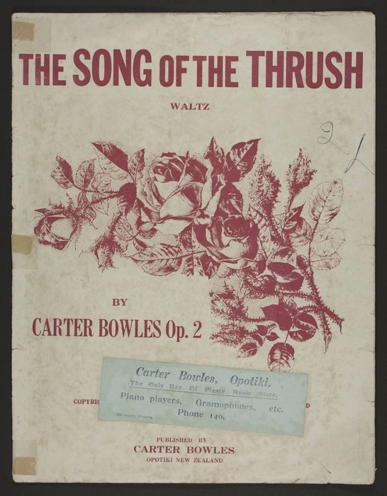 The song of the thrush : waltz, op. 2 / Carter Bowles.