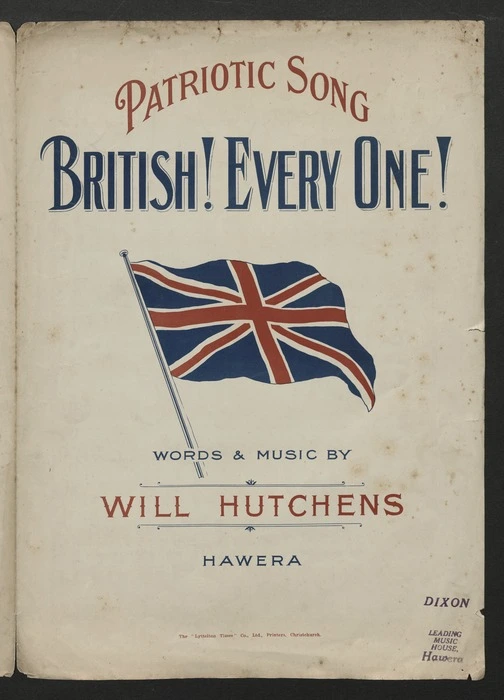 British! Every one! / words & music by Will Hutchens.