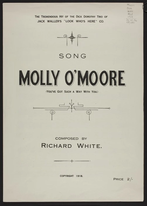 Molly O'Moore : (you've got such a way with you) : song / composed by Richard White.