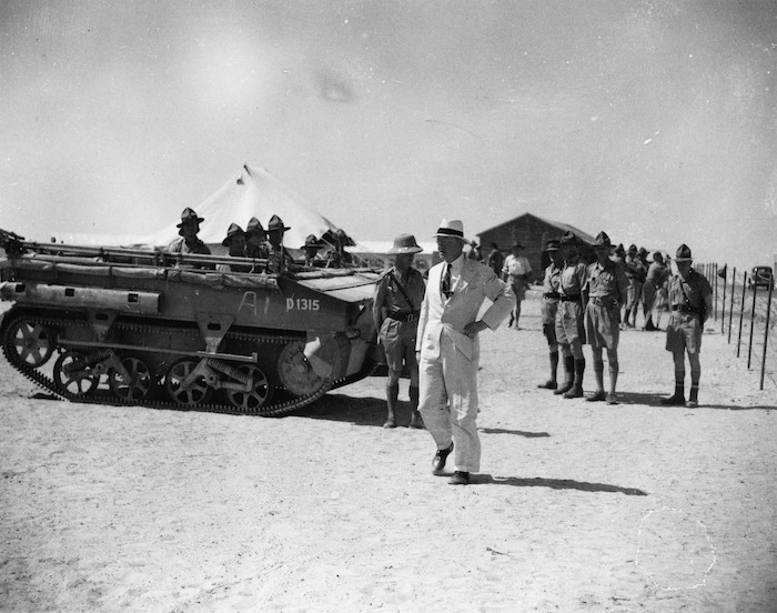 Scene in Maadi, Egypt, during Prime Minister Peter Fraser's visit to ...