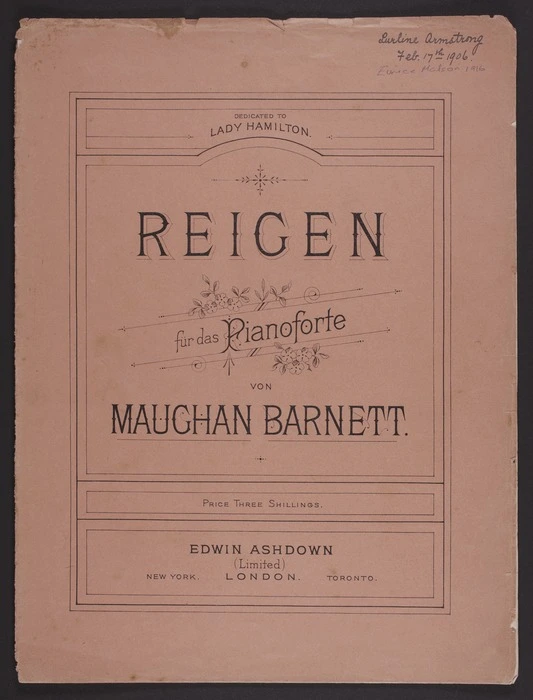 Reigen : für das pianoforte / Maughan Barnett.