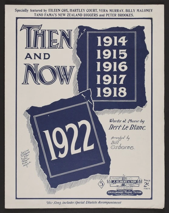 Then & now / words & music by Bert Le Blanc ; arr. by Bill Osborne.
