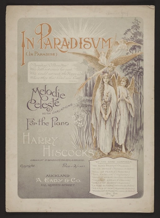 In paradisum = In paradise : melodie celeste with variations for the piano / by Harry Hiscocks.